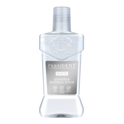 Ополаскиватель  PRESIDENT  White Ежедневное отбеливание, 250мл