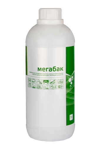 Мегабак - универсальное дезинфицирующее и моющее средство (1л), EuroType / Китай